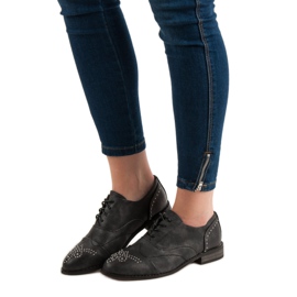 Primavera Brogues med rhinestones grå 2