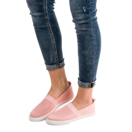 SHELOVET Tekstil sneakers lyserød 2