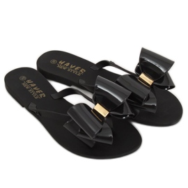 Sort KM104 sorte Meliski flip-flops 2