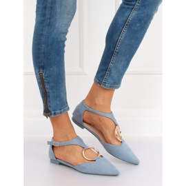 Blå åben ballerina JN7119 Blå 2