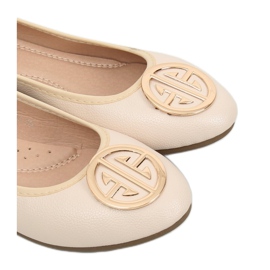Beige ballerinaer til kvinder VS-660 Beige 2