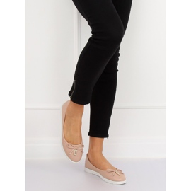 Kvinder beige ballerinaer YSD-04 nøgen 2