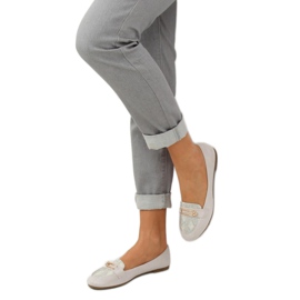 Grå kvinders loafers VS-662 LT.GRAY 1