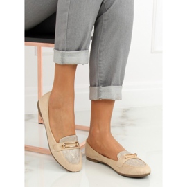 Dame beige loafers VS-662 Khaki 2