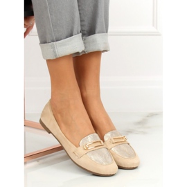 Dame beige loafers VS-662 Khaki 1