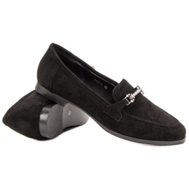 Balada Loafers i sort ruskind 1