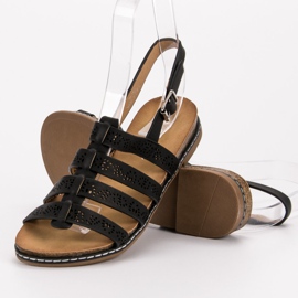 Renda Komfortable sorte sandaler 1