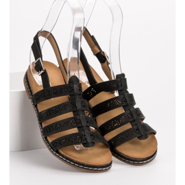 Renda Komfortable sorte sandaler 2