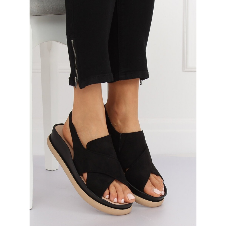 Sorte kvinders sandaler G-202 Sort 1