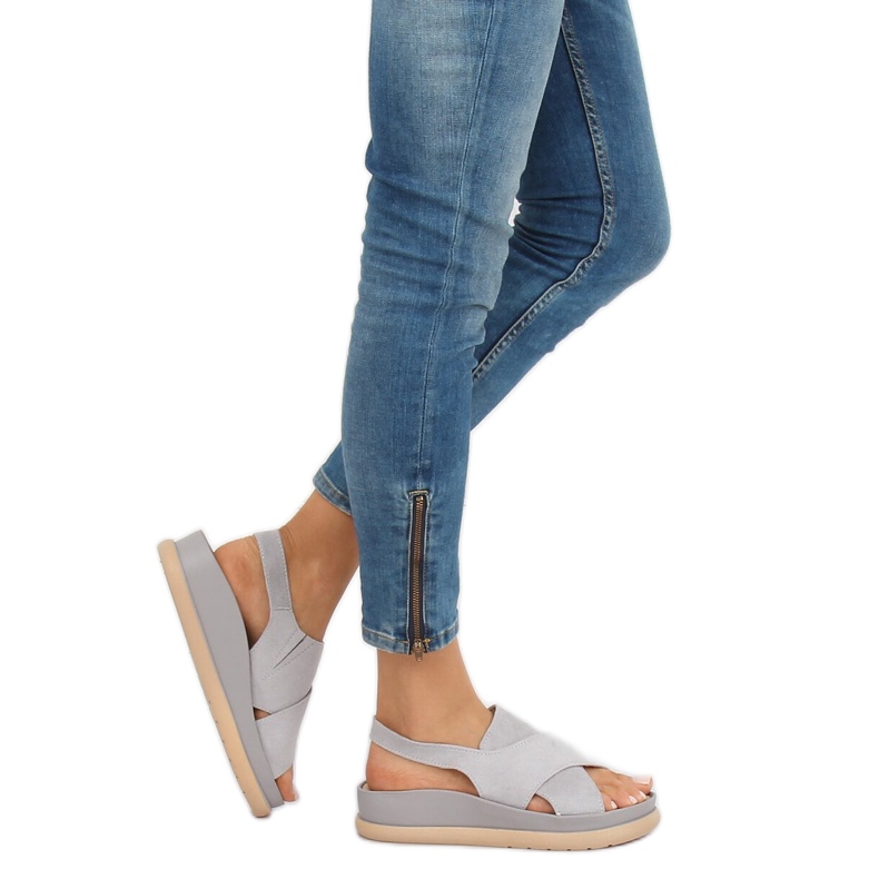Grå damesandaler G-202 Grå 1