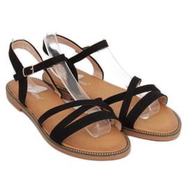 Sorte kvinders sandaler S55 Sort 2