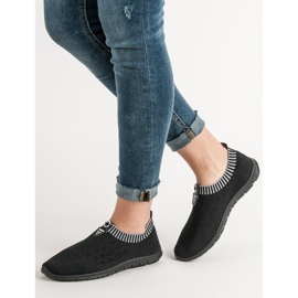Renda Kvinders slip-on sko sort 1