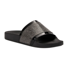 VICES hjemmesko med cubic zirconia sort 1