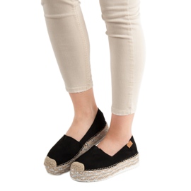 Forever Folie Sort Espadrilles på platformen 2
