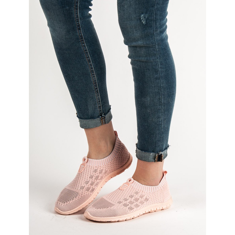 Renda Kvinders slip-on sko lyserød 2