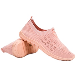 Renda Kvinders slip-on sko lyserød 1