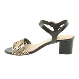 Espinto Sort / guld sandaler 2