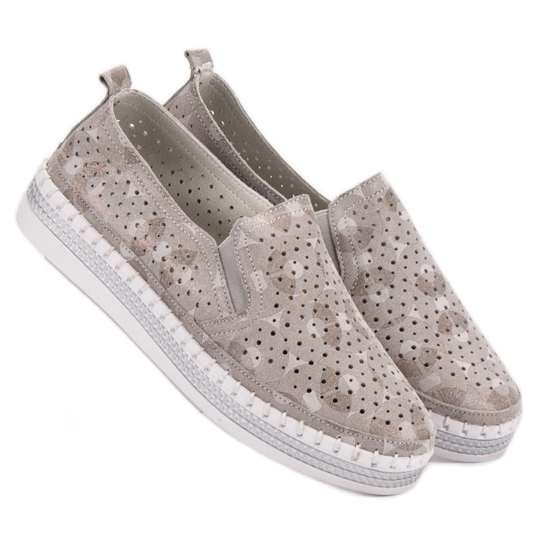 Goodin Beige læderslipons 2