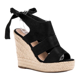 Cm Paris Sorte kile sandaler 1