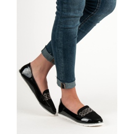 SHELOVET Lakerede loafers sort 1