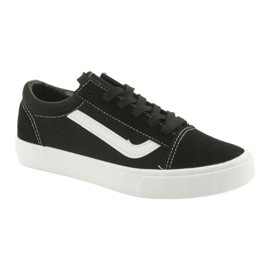 Atletico bundet sneakers 18081 sort/hvid 1
