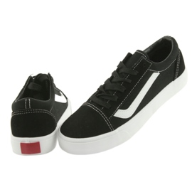 Atletico bundet sneakers 18081 sort/hvid 4