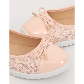 Lyserøde kvinders ballerinaer 7846-P Pink 1