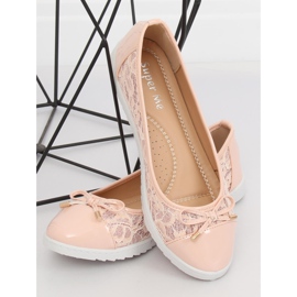 Lyserøde kvinders ballerinaer 7846-P Pink 2