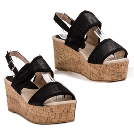 Kylie Velcro sandaler sort 2