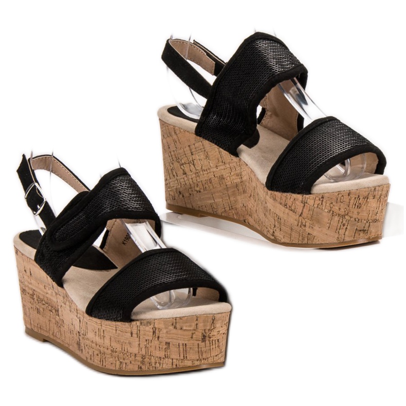 Kylie Velcro sandaler sort 2