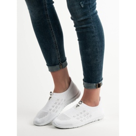 Renda Kvinders slip-on sko hvid 2