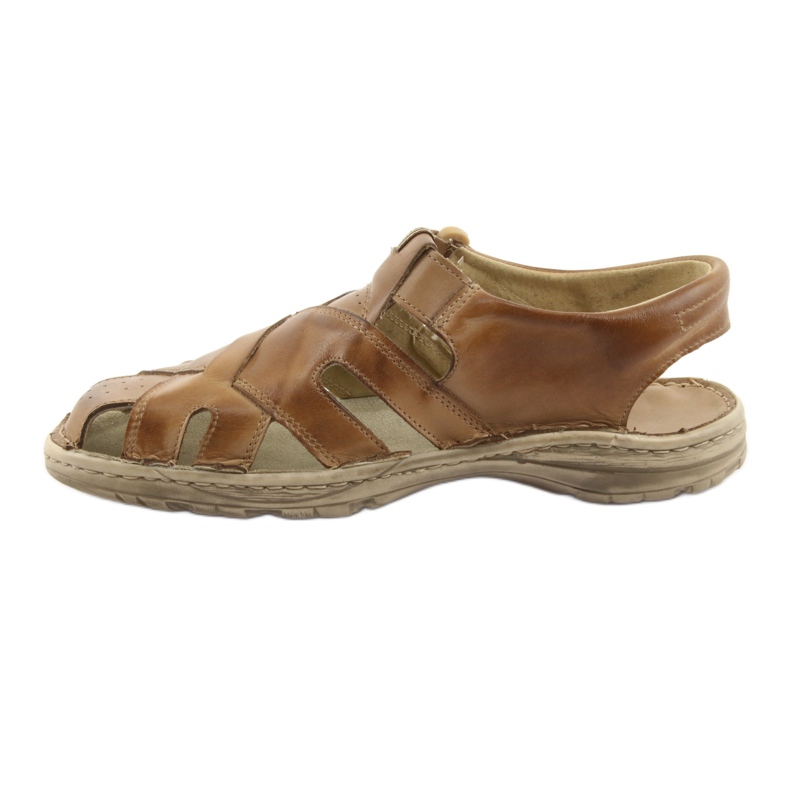 Naszbut 052 beige herresandaler med velcro 2