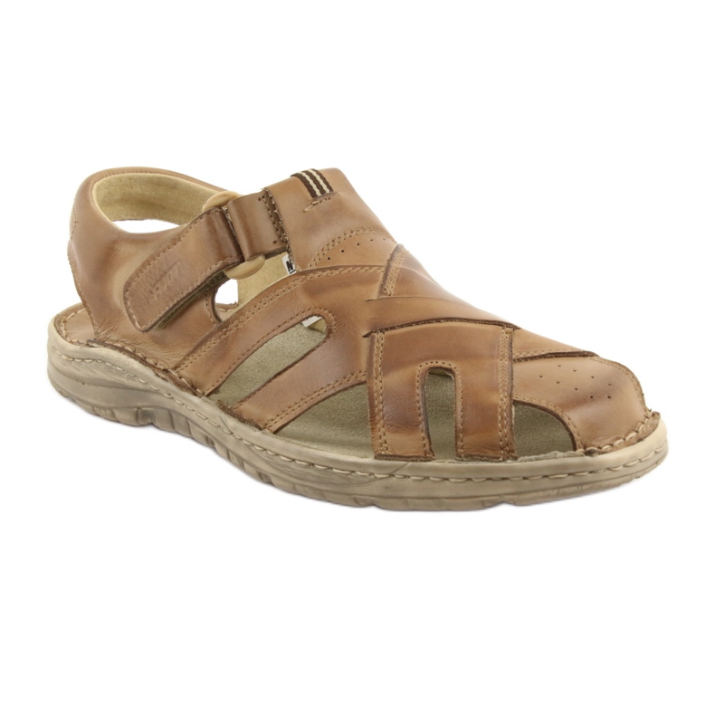 Naszbut 052 beige herresandaler med velcro 1