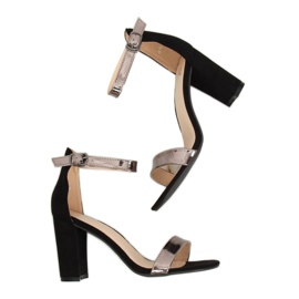 Sort GF-WL-35 Sorte sandaler på stolpen 1