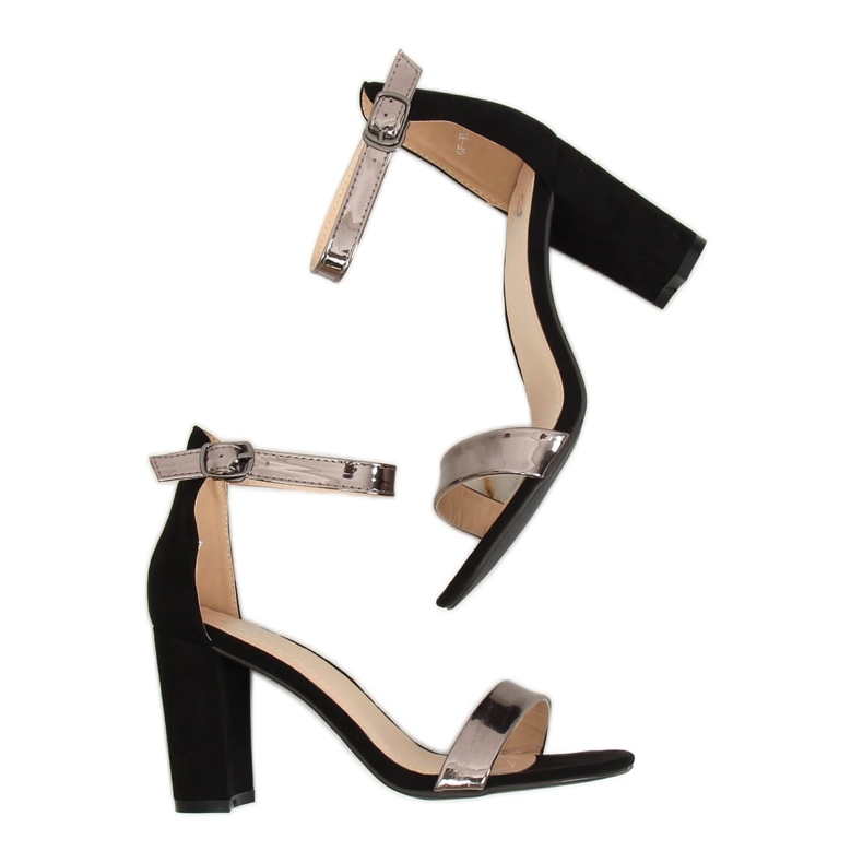 Sort GF-WL-35 Sorte sandaler på stolpen 1