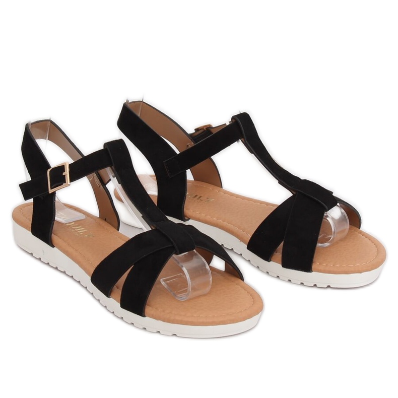 Sorte kvinders sandaler X567 Sort 1