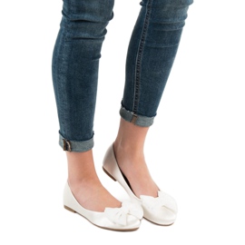 BELLAMILA Satin ballerinaer hvid 2