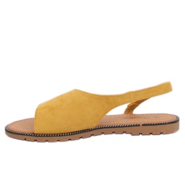 Gule asymmetriske damesandaler 982 Gul 1