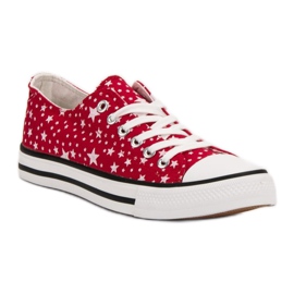 J. Star Røde sneakers med stjerner 3