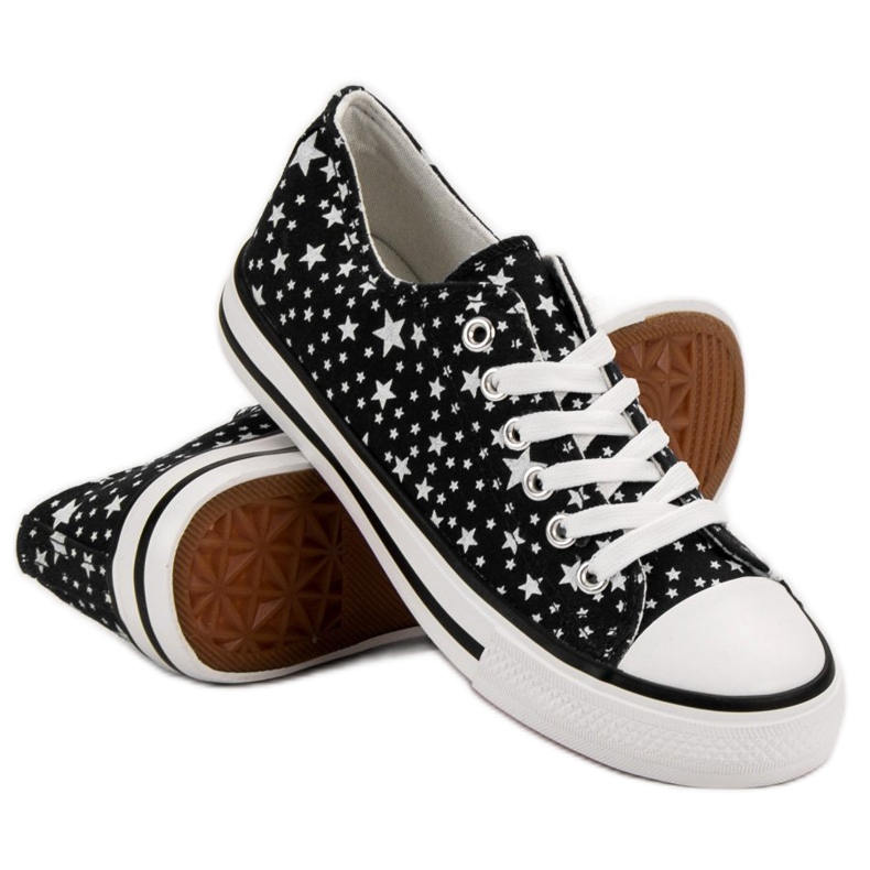 J. Star Sorte sneakers med stjerner 2