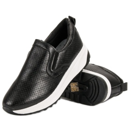SHELOVET Sort Slip-On Sko 1