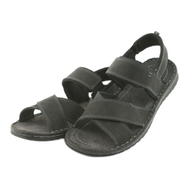 Riko Mænds sport læder sandaler 852 sort 3