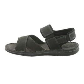 Riko Mænds sport læder sandaler 852 sort 2