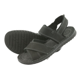 Riko Mænds sport læder sandaler 852 sort 4