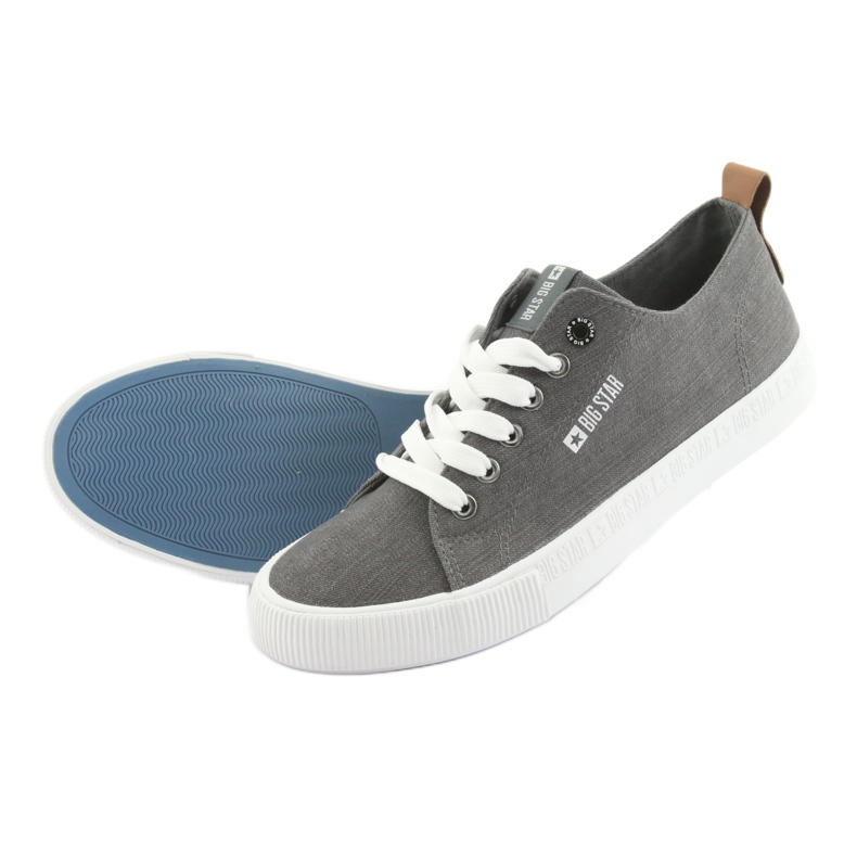 Grå Big Star 174165 mænds grå sneakers 5