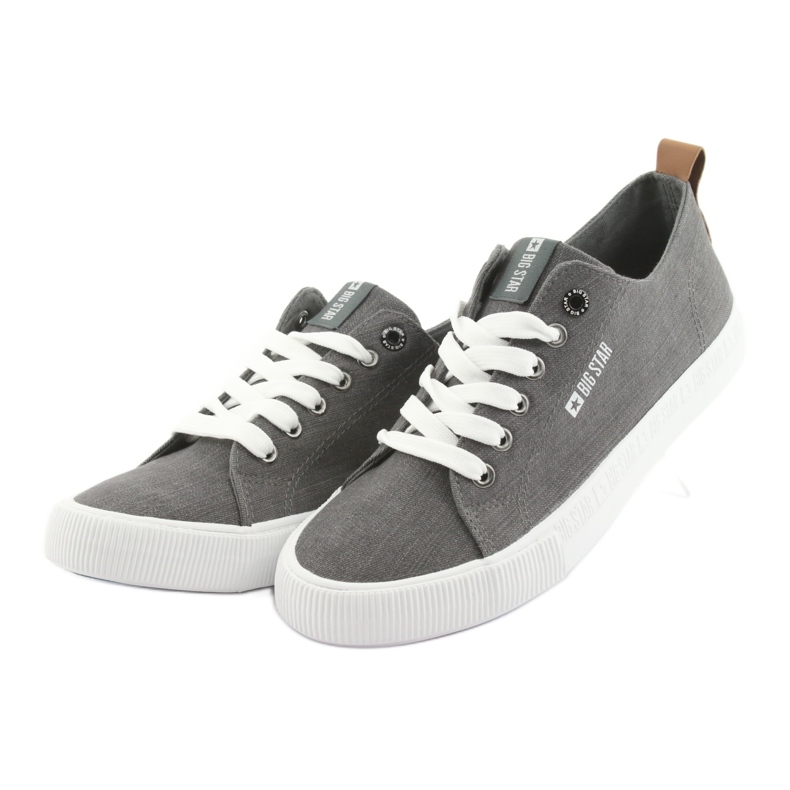 Grå Big Star 174165 mænds grå sneakers 3