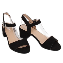 Sorte højhælede sandaler 8103 Sort 2