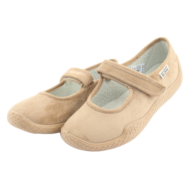 Dr.orto Befado Women's Ballerinas PU-Ey 197d004 Beige velcro Silber Insert 3