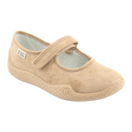 Dr.orto Befado Women's Ballerinas PU-Ey 197d004 Beige velcro Silber Insert 1