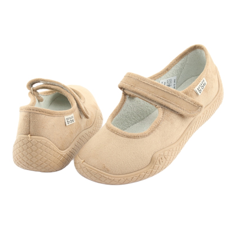 Dr.orto Befado Women's Ballerinas PU-Ey 197d004 Beige velcro Silber Insert 4